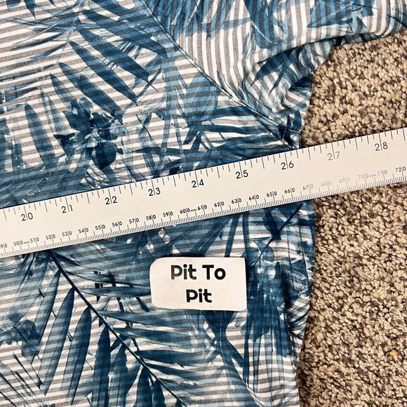 NWT PUMA Men's XXL / 2XL Fronds Gibraltar Sea Floral Striped Dry Cell Polo Shirt - Picture 7 of 9